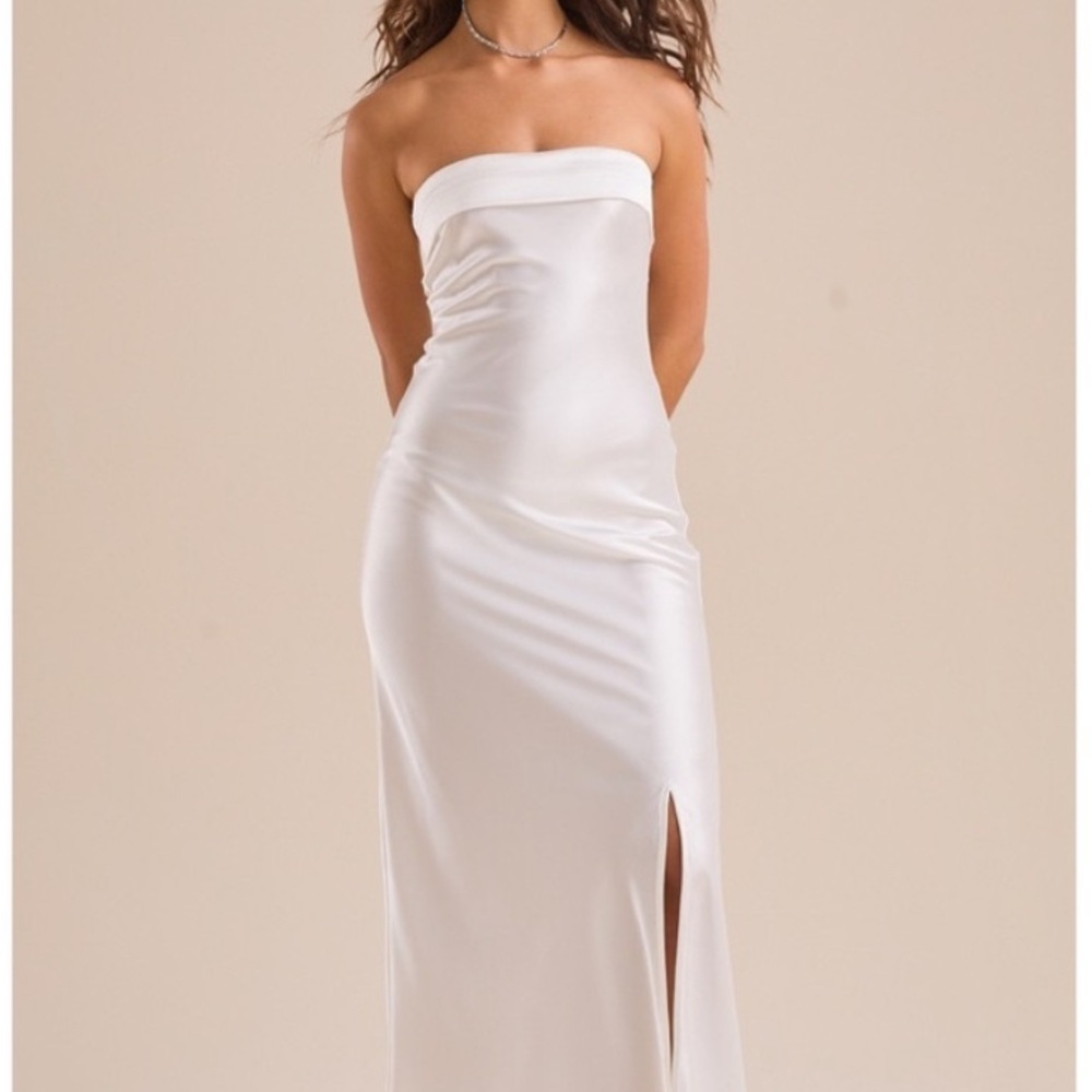 Altar'd State Strapless White Gown